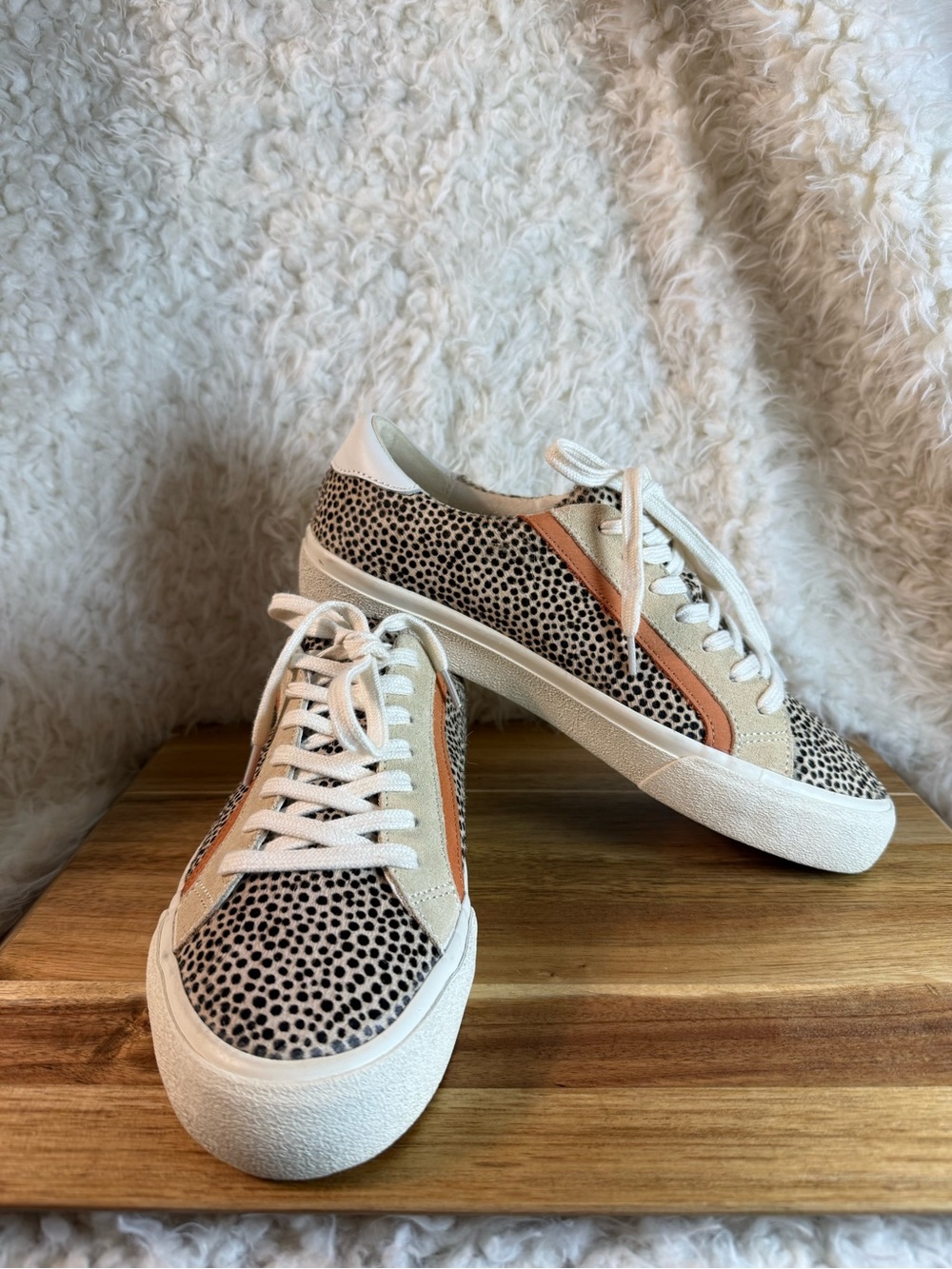 Madewell Sidewalk Low-Top Sneakers in
Spotted Calf Hair women’s size 8.5